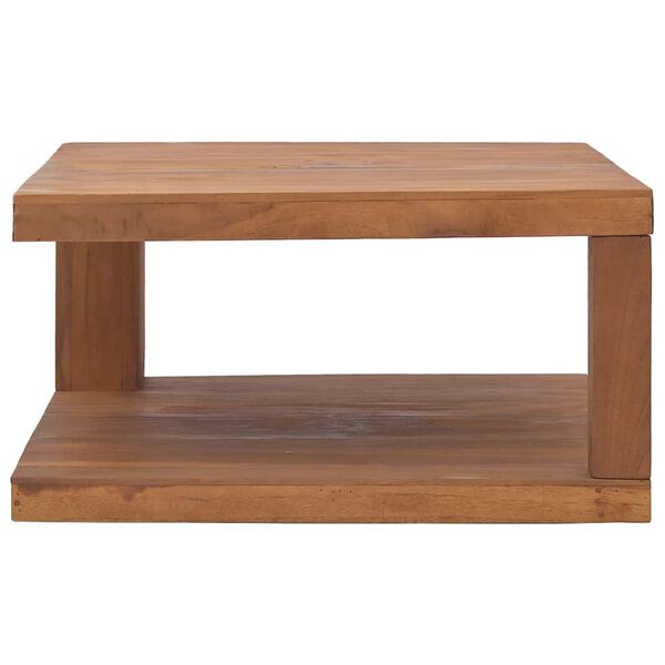 vidaXL Tavolino da Salotto 65x65x33 cm in Legno Massello di Teak