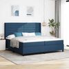 vidaXL Letto a molle con materasso Blu 200 x 200 cm Tessuto