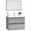 vidaXL Set Mobili da Bagno 2 pz Grigio Sonoma in Legno Multistrato