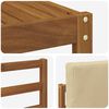 vidaXL Set di divani da esterno con cuscino 4 pcs Naturale e Beige