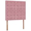 vidaXL Struttura Letto Pouf con Materassi Rosa 100x200 cm Velluto