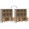vidaXL Armadio per Libri 2 pcs Rovere Artigianale 99,5 x 30 x 108 cm