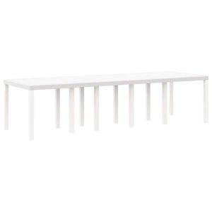 vidaXL Tavolo da Giardino Bianco 300 x 100 x 73 cm polyrattan