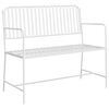 vidaXL Panchina da giardino Bianco Puro 103,5 x 51,5 x 90 cm Acciaio