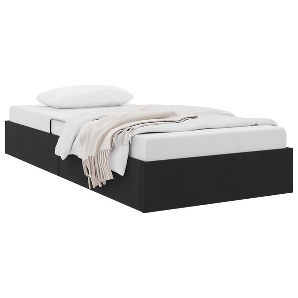 vidaXL Letto con Contenitore con testiera Nero 90 x 190 cm Velluto