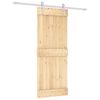 vidaXL Porta scorrevole Naturale e Bianco 80 x 210 cm