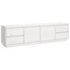vidaXL Mobile Porta TV Bianco 176x37x47,5 cm in Legno Massello di Pino