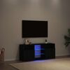 vidaXL Mobile Porta TV con LED Rovere Nero 120x30x50 cm Multistrato