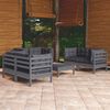 vidaXL Set Salotto da Giardino 7pz con Cuscini Legno Massello di Pino