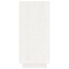 vidaXL Credenza Bianca 60x34x75 cm in Legno Massello di Pino