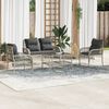 vidaXL Set Divano da Giardino 4pz con Cuscini Grigio Chiaro Polyrattan