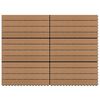 vidaXL Piastrella per Decking 6 pcs Marrone 60 x 30 cm WPC