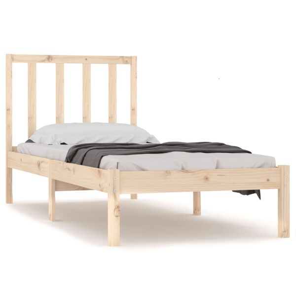 vidaXL Giroletto senza Materasso 75x190 cm in Legno Massello di Pino