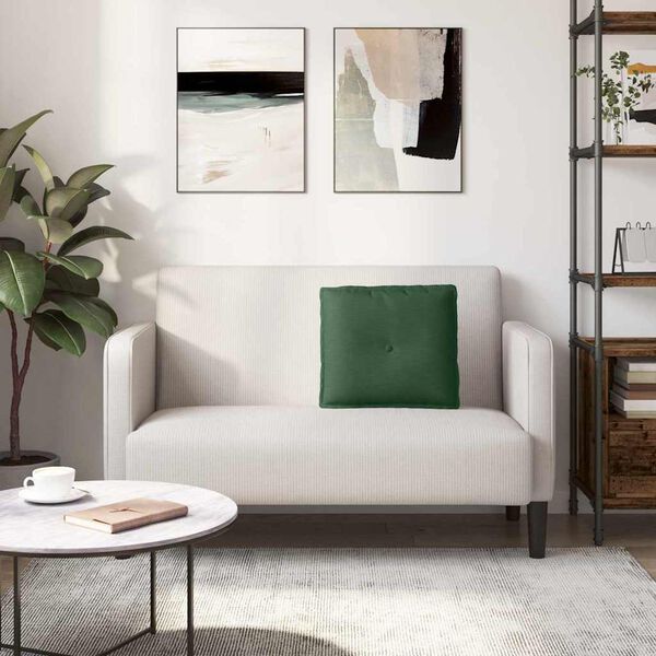 vidaXL Cuscino per Schiena Verde Giungla 50 x 45 cm Tessuto in Cords