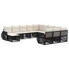 vidaXL Set Divano da Giardino 12 pz Nero polyrattan