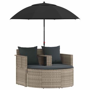 vidaXL Divano da giardino 8 pz polyrattan Grigio chiaro e grigio scuro