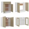 vidaXL Set Armadi da Cucina 4 pz Rovere Sonoma in Truciolato
