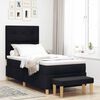 vidaXL Letto a molle con materasso Nero 80 x 200 cm Tessuto