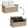 vidaXL Set Divano da Giardino 9 pcs Beige polyrattan