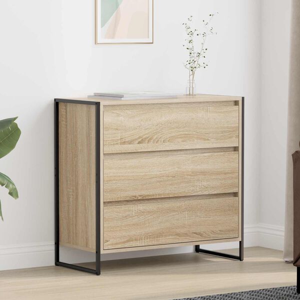 vidaXL Credenza Sonoma 79 x 36 x 75.5 cm Legno multistrato