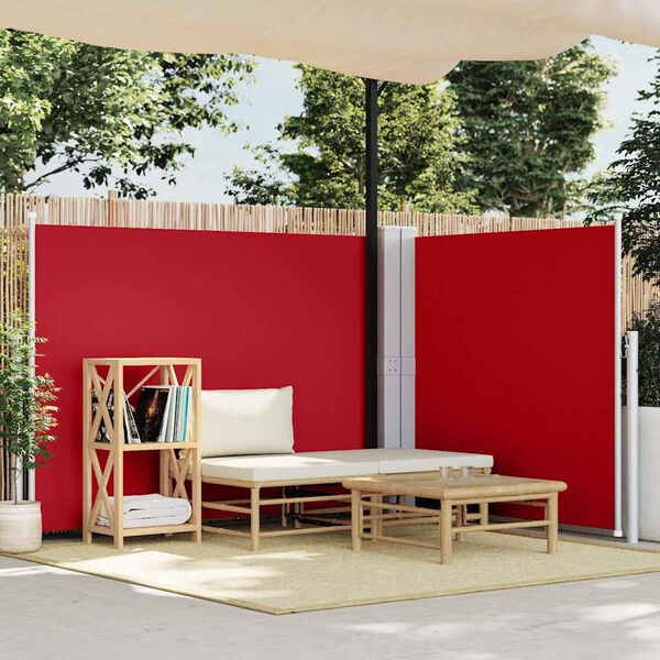 vidaXL Tenda Laterale Retrattile Rossa 140x1000 cm