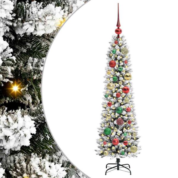 vidaXL Albero di Natale artificiale con 150 LED Bianco 120 cm