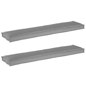 vidaXL Set di Cuscini per Pallet 2 pcs Grigio 180 x 40 x 8 cm