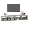 vidaXL Mobile Porta TV con Luci LED Grigio Sonoma 240x35x40 cm