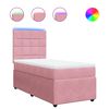 vidaXL Giroletto a Molle con Materasso Rosa 90x200 cm in Velluto