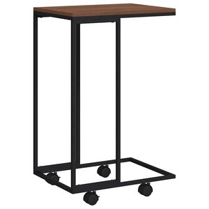 vidaXL Tavolino con Ruote Nero 40x30x63,5cm in Legno Ingegnerizzato