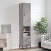 vidaXL Credenza Grigio Sonoma 34,5x34x180 cm in Legno Multistrato