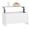 vidaXL Tavolino da Salotto Bianco 102x55,5x52,5 cm Legno Multistrato