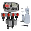 vidaXL Timer Automatico Irrigazione a 4 Vie e Sensore di Pioggia 3V