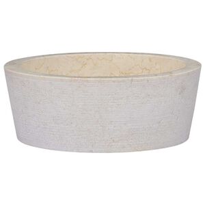 vidaXL Lavandino Crema &Oslash;40x15 cm in Marmo