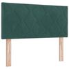 vidaXL Letto a molle con materasso Verde scuro 90 x 190 cm Velluto