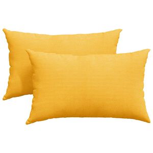 vidaXL Cuscini da Divano 2 pcs Giallo Chiaro 50 x 30 cm