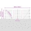 vidaXL Recinzione con Posto Grigio 0,6 x 50 m Acciaio e PVC