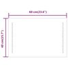 vidaXL Specchio da Bagno con Luci LED 60x40 cm