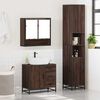 vidaXL Set Mobili da Bagno 3 pz Rovere Marrone in Legno Multistrato