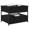 vidaXL Tavolino da salotto con cassetto Rovere Nero 70 x 50 x 54.5 cm