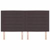 vidaXL Testiera LED con testiera Marrone Scuro 180 cm Poliestere