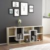 vidaXL Libreria Bianca e Rovere Sonoma 67x24x161 cm Legno Multistrato
