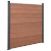 vidaXL Set Pannello di Recinzione Marrone 180x186 cm in WPC