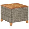 vidaXL Tavolo da Giardino Grigio 45x45x37 cm Polyrattan e Legno Acacia