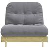 vidaXL Divano Letto Futon con Materasso 80x206x11cm Pino Impregnato