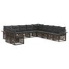 vidaXL Set Divano da Giardino 11 pz Grigio polyrattan
