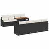 vidaXL Set Divano da Giardino 7 pz Nero e crema 100 x 55 x 73 cm