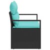 vidaXL Divano da giardino con cuscino 120 x 62 x 69 cm. polyrattan