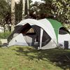 vidaXL Tenda Familiare Cabina per 6 Persone Verde Impermeabile