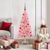 vidaXL Albero di Natale con 150 LED con supporto Rosa 120 cm PVC